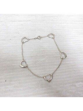 Tiffany & Co Open Heart Bracelet Silver Elsa Peretti